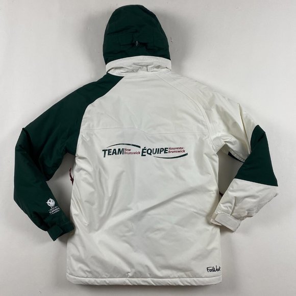 Vintage Team New Brunswick Jeux Du Canada Games Winter Parka Jacket Womens Small - Picture 2 of 15